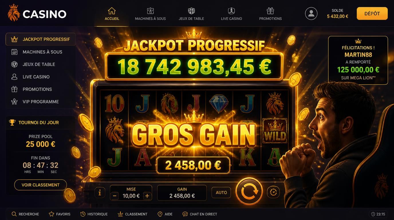 Machine à sous avec jackpot progressif féerique