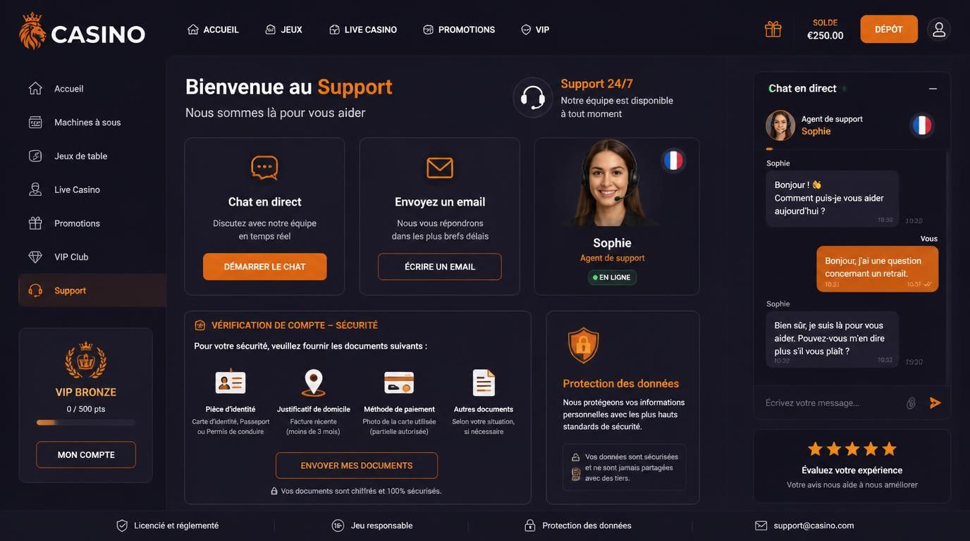 Support client visible et respect de la vie privée